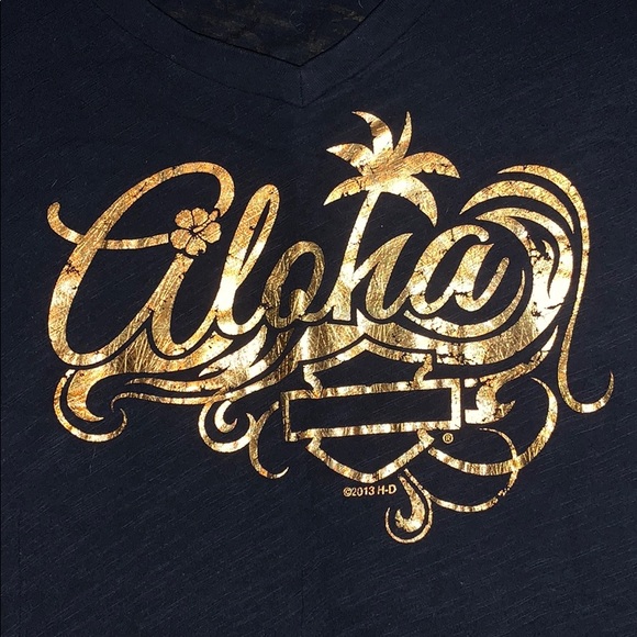 NWOT Big Island Harley-Davidson V-Neck - Picture 3 of 5